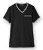 Picture of DG20CW - Ladies' Plaited Tipped V-neck Polo 